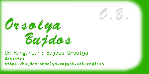 orsolya bujdos business card